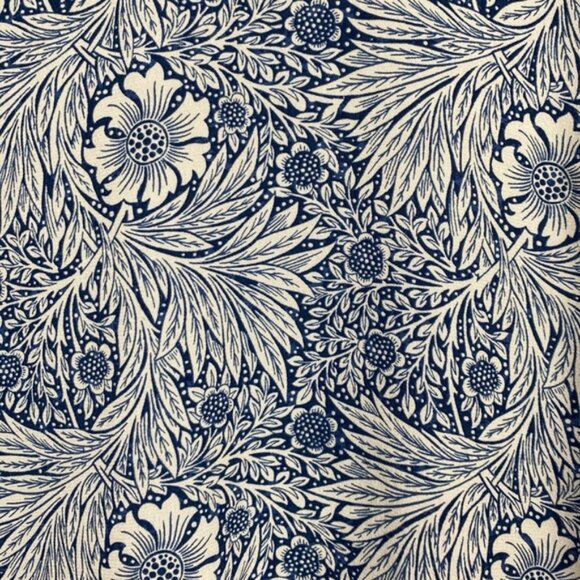 H&M x William Morris & Co 8 Floral Print Top Blouse Navy Blue Ivory - Picture 2 of 15